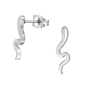 Stainless Steel Snake Stud Earrings